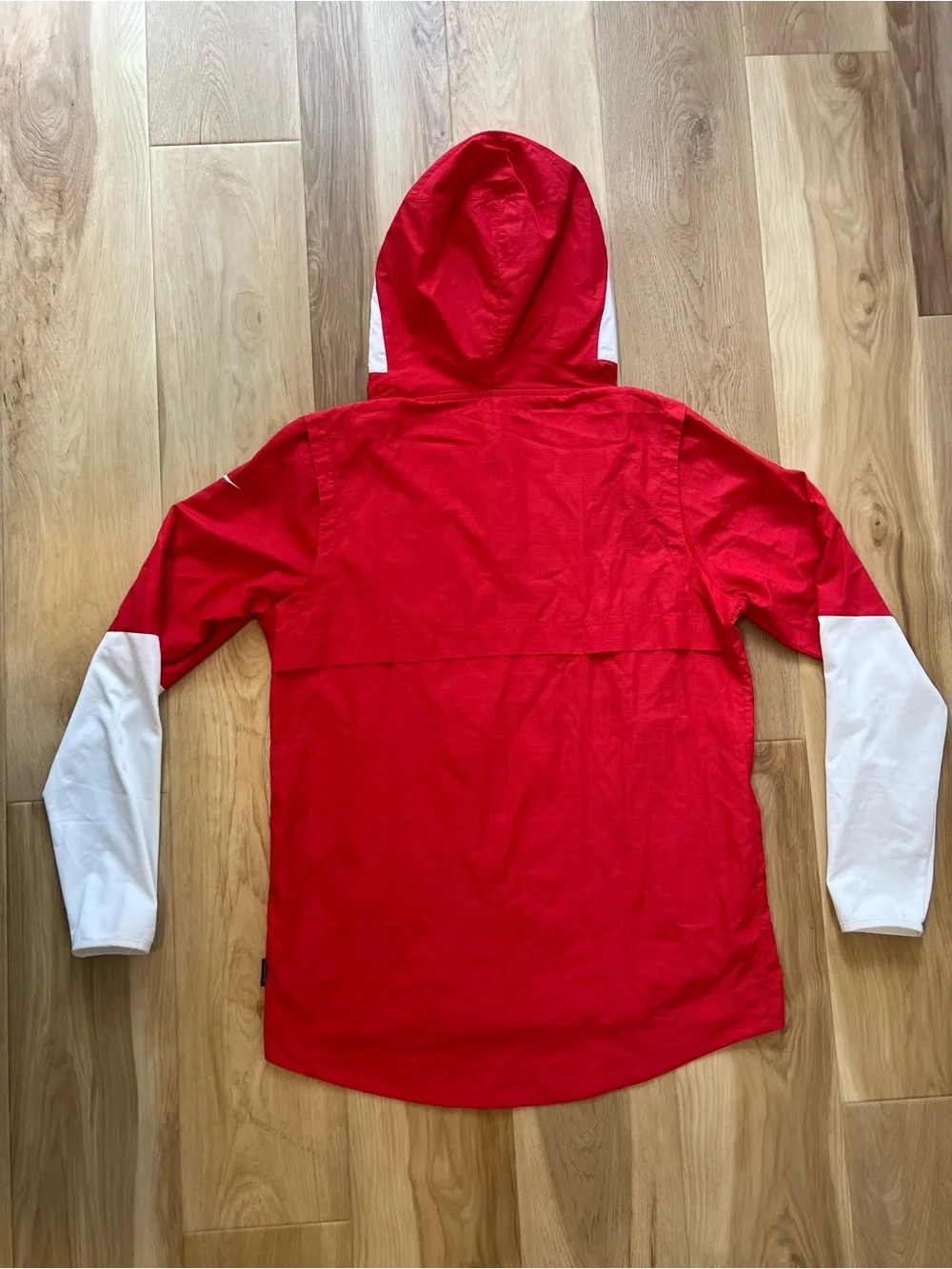Nike NFL Onfield Apparel Kansas City Chiefs Red Hooded Pullover Windbreaker